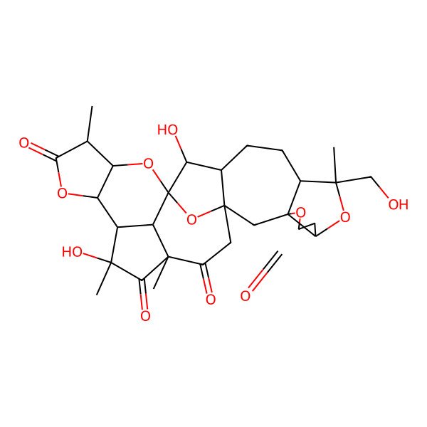 2D Structure of (1R,3R,7R,9R,10S,13R,14R,15S,17R,18S,21R,22R,23R,25R,29S)-14,23-dihydroxy-9-(hydroxymethyl)-9,18,23,25-tetramethyl-4,8,16,20,28-pentaoxaoctacyclo[13.12.1.115,22.01,13.03,7.03,10.017,21.025,29]nonacosane-5,19,24,26-tetrone