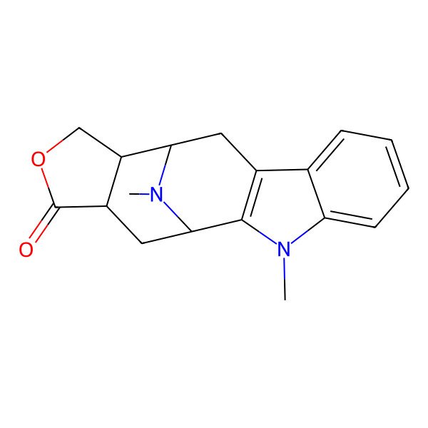 2D Structure of (1S,12S,13R,17R)-3,19-dimethyl-15-oxa-3,19-diazapentacyclo[10.6.1.02,10.04,9.013,17]nonadeca-2(10),4,6,8-tetraen-16-one