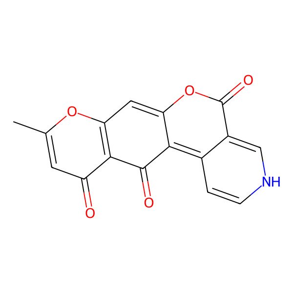2D Structure of 14-Methyl-9,13-dioxa-5-azatetracyclo[8.8.0.02,7.012,17]octadeca-1,3,6,10,12(17),14-hexaene-8,16,18-trione