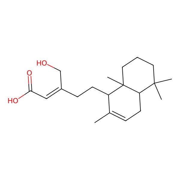 2D Structure of (Z)-5-[(1R,4aR,8aS)-2,5,5,8a-tetramethyl-1,4,4a,6,7,8-hexahydronaphthalen-1-yl]-3-(hydroxymethyl)pent-2-enoic acid