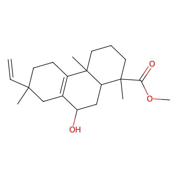 2D Structure of methyl (1R,4aR,7S,9R,10aS)-7-ethenyl-9-hydroxy-1,4a,7-trimethyl-3,4,5,6,8,9,10,10a-octahydro-2H-phenanthrene-1-carboxylate