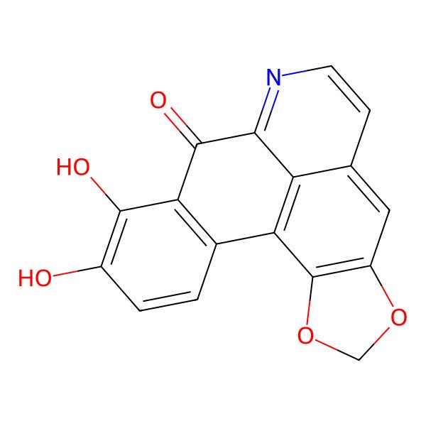 2D Structure of 15,16-Dihydroxy-3,5-dioxa-11-azapentacyclo[10.7.1.02,6.08,20.014,19]icosa-1(20),2(6),7,9,11,14(19),15,17-octaen-13-one