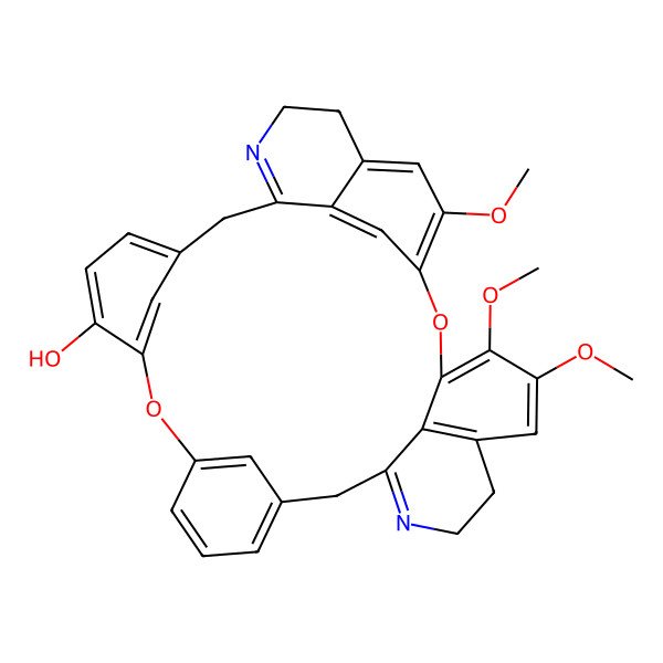 2D Structure of 21,22,26-Trimethoxy-8,24-dioxa-16,31-diazaheptacyclo[23.6.2.13,7.19,13.115,19.028,32.023,34]hexatriaconta-1(31),3(36),4,6,9,11,13(35),15,19,21,23(34),25,27,32-tetradecaen-6-ol