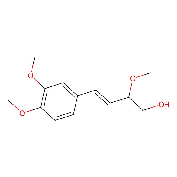 2D Structure of (E,2R)-4-(3,4-dimethoxyphenyl)-2-methoxybut-3-en-1-ol