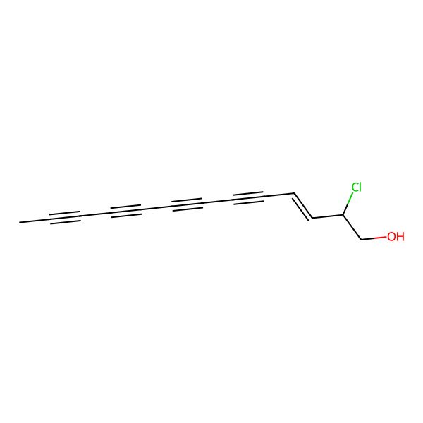2D Structure of (E,2S)-2-chlorotridec-3-en-5,7,9,11-tetrayn-1-ol 2D Structure of (E,2S)-2-chlorotridec-3-en-5,7,9,11-tetrayn-1-ol