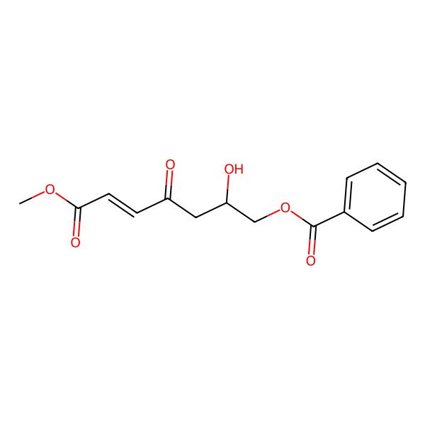 2D Structure of [(E,2S)-2-hydroxy-7-methoxy-4,7-dioxohept-5-enyl] benzoate