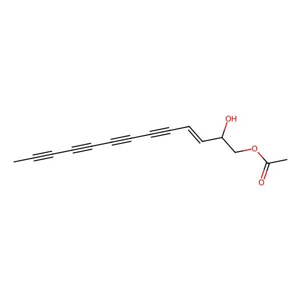 2D Structure of [(E,2S)-2-hydroxytridec-3-en-5,7,9,11-tetraynyl] acetate
