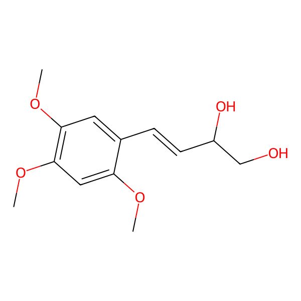 2D Structure of (E,2S)-4-(2,4,5-trimethoxyphenyl)but-3-ene-1,2-diol