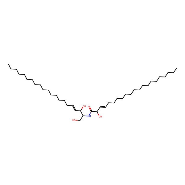 2D Structure of (E,2S)-N-[(E,2R,3S)-1,3-dihydroxyhenicos-4-en-2-yl]-2-hydroxyhenicos-3-enamide