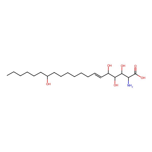 2D Structure of (E,2S,3R,4R,5S)-2-amino-3,4,5,14-tetrahydroxyicos-6-enoic acid