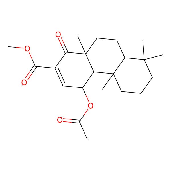 2D Structure of Methyl 4-acetyloxy-4b,8,8,10a-tetramethyl-1-oxo-4,4a,5,6,7,8a,9,10-octahydrophenanthrene-2-carboxylate