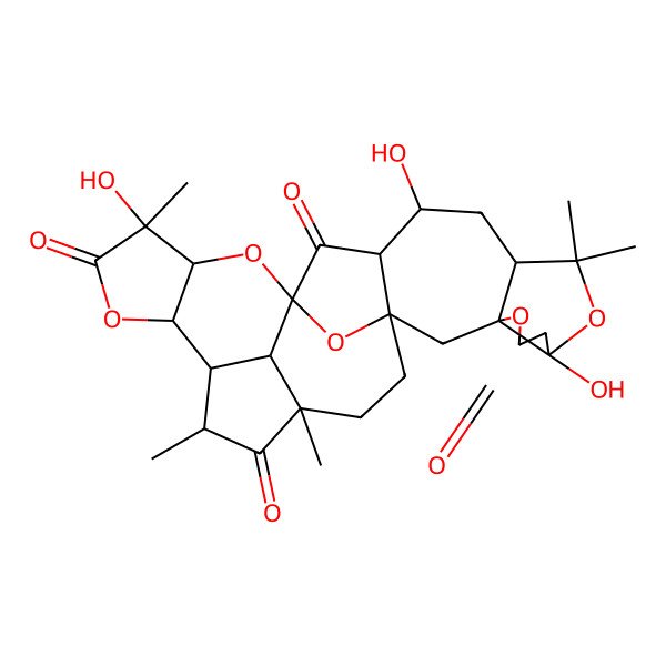 2D Structure of (1S,3R,7R,10S,12S,13R,15S,17S,18R,21R,22S,23R,25S,29S)-7,12,18-trihydroxy-9,9,18,23,25-pentamethyl-4,8,16,20,28-pentaoxaoctacyclo[13.12.1.115,22.01,13.03,7.03,10.017,21.025,29]nonacosane-5,14,19,24-tetrone