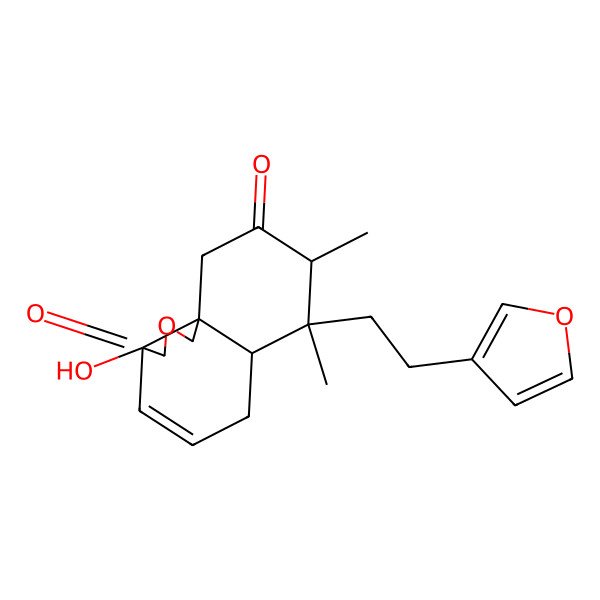 2D Structure of 7-[2-(furan-3-yl)ethyl]-3a-hydroxy-7,8-dimethyl-6,6a,8,10-tetrahydro-1H-benzo[d][2]benzofuran-3,9-dione