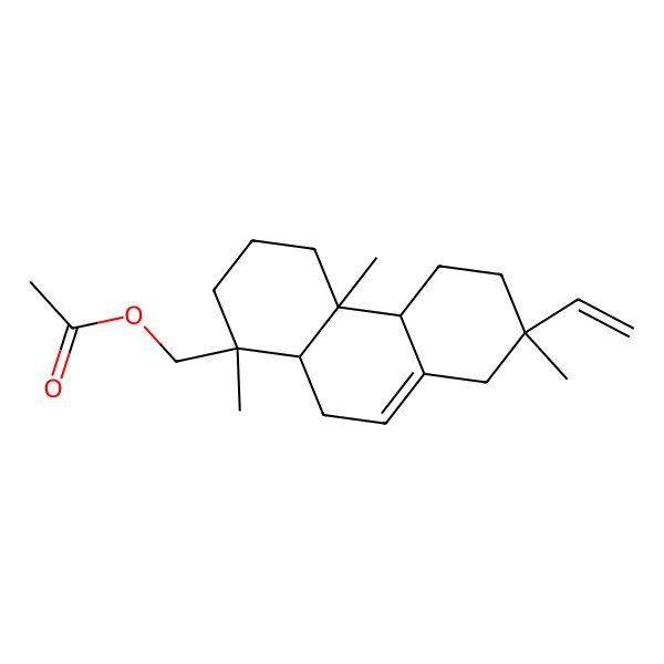 2D Structure of [(1R,4aR,4bS,7S,10aR)-7-ethenyl-1,4a,7-trimethyl-3,4,4b,5,6,8,10,10a-octahydro-2H-phenanthren-1-yl]methyl acetate