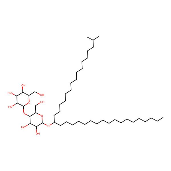 2D Structure of (3S,4S,5S,6S)-2-[(2S,3R,4R,5S,6R)-4,5-dihydroxy-2-(hydroxymethyl)-6-(2-methylpentatriacontan-17-yloxy)oxan-3-yl]oxy-6-(hydroxymethyl)oxane-3,4,5-triol