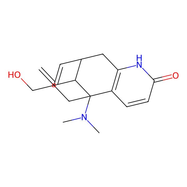 2D Structure of 1-(Dimethylamino)-13-ethenyl-11-(hydroxymethyl)-6-azatricyclo[7.3.1.02,7]trideca-2(7),3,10-trien-5-one