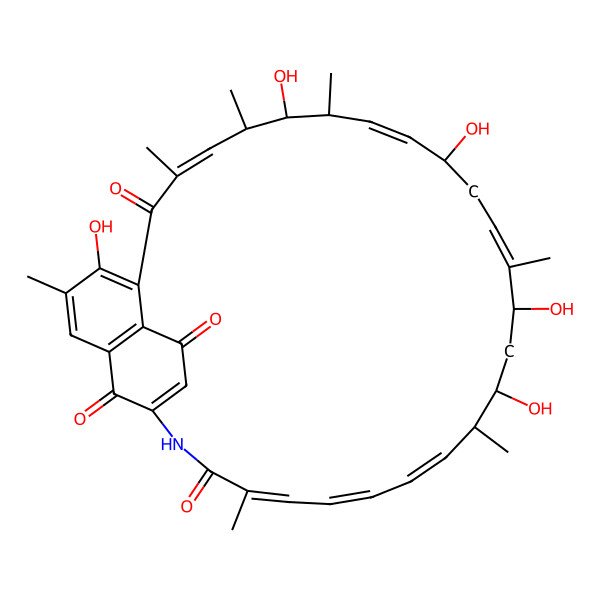 2D Structure of 4,10,14,18,20-Pentahydroxy-3,7,9,11,17,21,27-heptamethyl-29-azatricyclo[28.3.1.05,33]tetratriaconta-1(33),2,4,7,12,16,22,24,26,30-decaene-6,28,32,34-tetrone