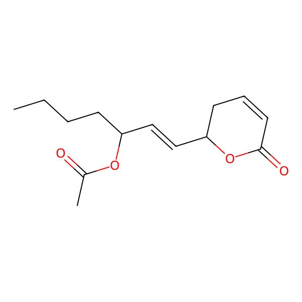 2D Structure of [(E,3S)-1-[(2R)-6-oxo-2,3-dihydropyran-2-yl]hept-1-en-3-yl] acetate