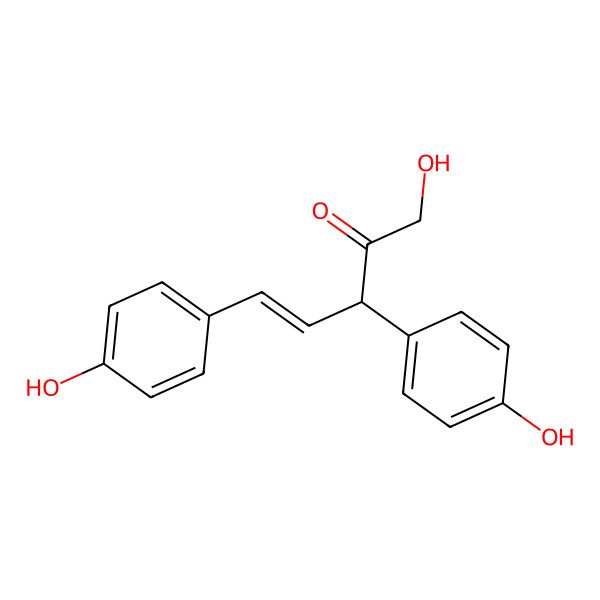 2D Structure of (E,3S)-1-hydroxy-3,5-bis(4-hydroxyphenyl)pent-4-en-2-one