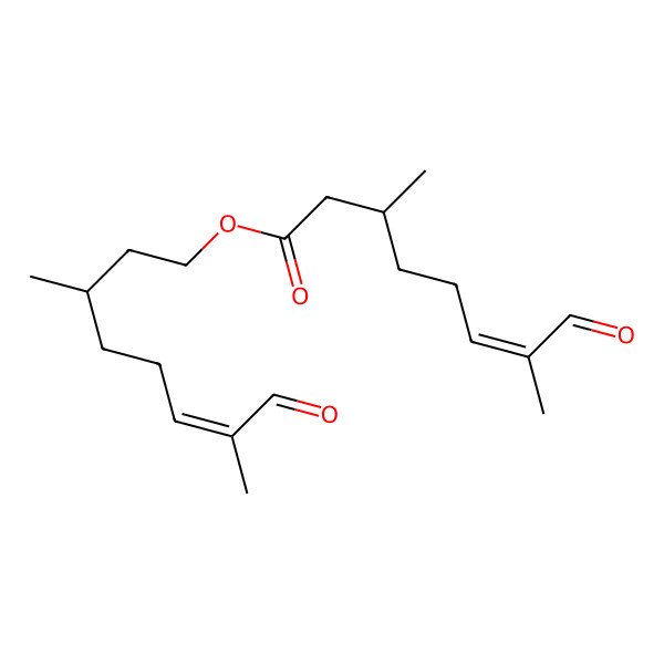 2D Structure of [(E,3S)-3,7-dimethyl-8-oxooct-6-enyl] (E,3S)-3,7-dimethyl-8-oxooct-6-enoate