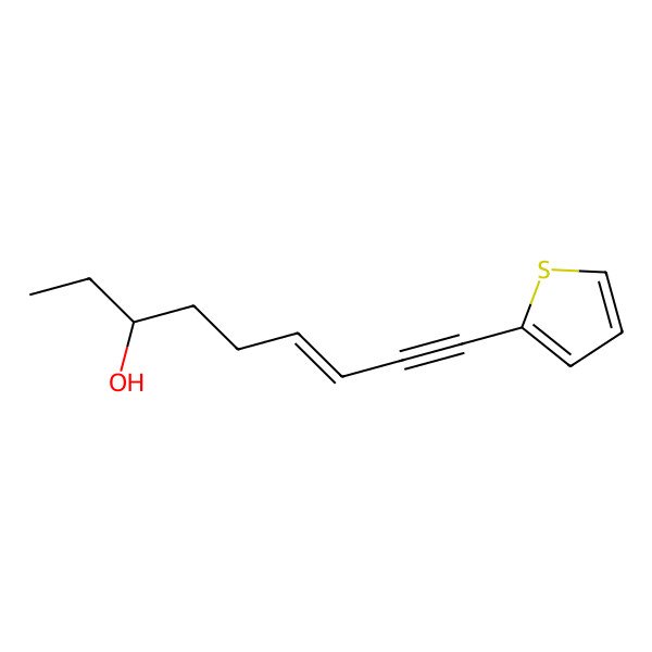 2D Structure of (E,3S)-9-thiophen-2-ylnon-6-en-8-yn-3-ol