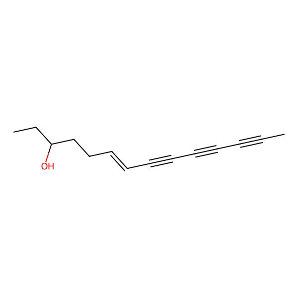 2D Structure of (E,3S)-tetradec-6-en-8,10,12-triyn-3-ol