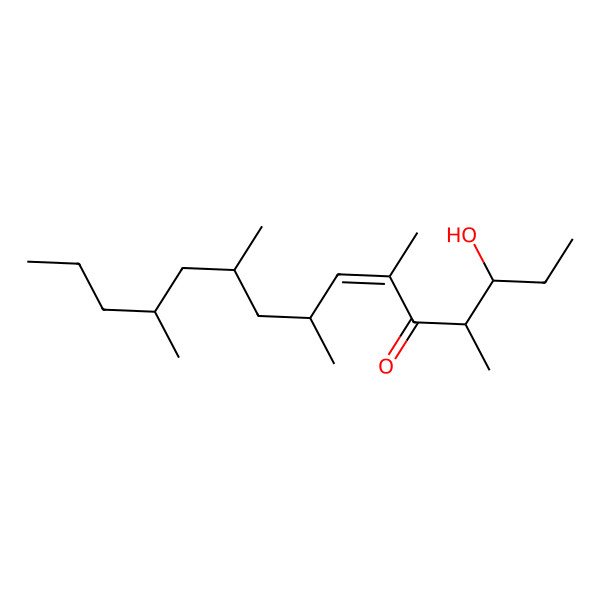 2D Structure of (E,3S,4R,8S,10S,12S)-3-hydroxy-4,6,8,10,12-pentamethylpentadec-6-en-5-one