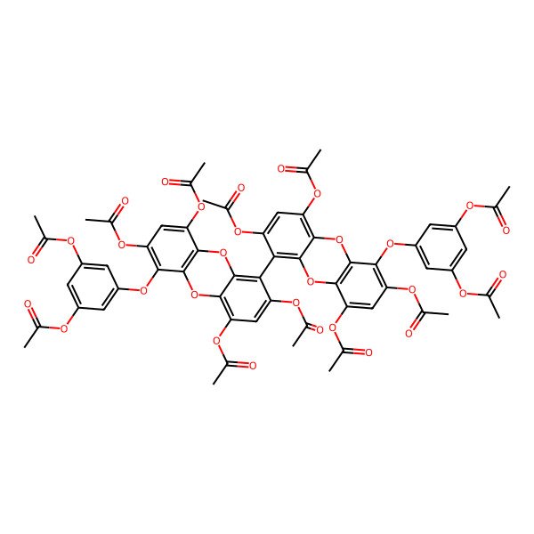 2D Structure of [3-Acetyloxy-5-[2,4,7,9-tetraacetyloxy-6-[2,4,7,9-tetraacetyloxy-6-(3,5-diacetyloxyphenoxy)dibenzo-p-dioxin-1-yl]dibenzo-p-dioxin-1-yl]oxyphenyl] acetate
