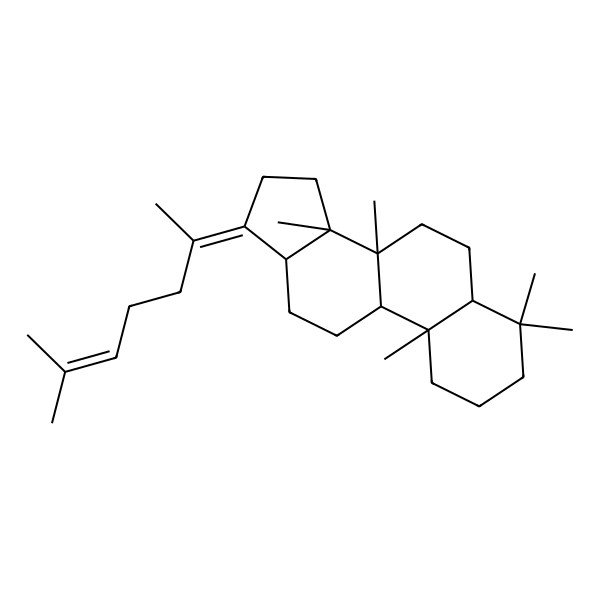 2D Structure of (5R,8R,9R,10S,13R,14R,17E)-4,4,8,10,14-pentamethyl-17-(6-methylhept-5-en-2-ylidene)-1,2,3,5,6,7,9,11,12,13,15,16-dodecahydrocyclopenta[a]phenanthrene