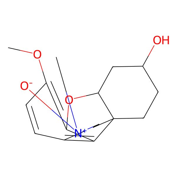 2D Structure of (1S,12S,14S)-9-methoxy-4-methyl-4-oxido-11-oxa-4-azoniatetracyclo[8.6.1.01,12.06,17]heptadeca-6(17),7,9-trien-14-ol