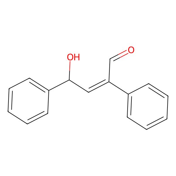 2D Structure of (E,4R)-4-hydroxy-2,4-diphenylbut-2-enal