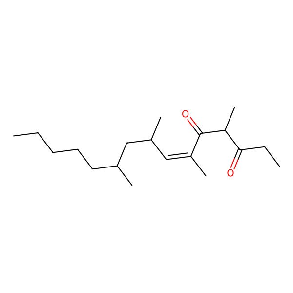 2D Structure of (E,4R,8S,10S)-4,6,8,10-tetramethylpentadec-6-ene-3,5-dione