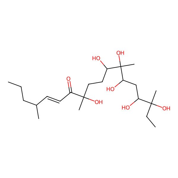 2D Structure of (E,4S,8R,11S,12S,13R,15S,16R)-8,11,12,13,15,16-hexahydroxy-4,8,12,16-tetramethyloctadec-5-en-7-one