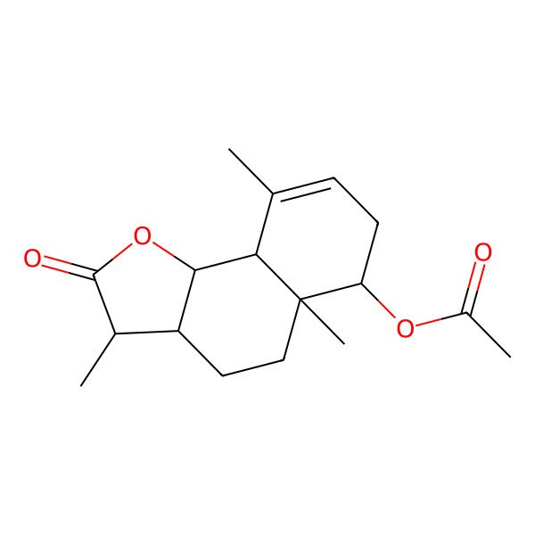 2D Structure of [(3S,3aS,5aR,6R,9aS,9bS)-3,5a,9-trimethyl-2-oxo-3,3a,4,5,6,7,9a,9b-octahydrobenzo[g][1]benzofuran-6-yl] acetate