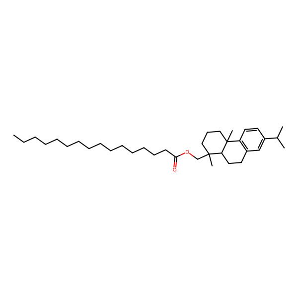 2D Structure of [(1R,4aS,10aR)-1,4a-dimethyl-7-propan-2-yl-2,3,4,9,10,10a-hexahydrophenanthren-1-yl]methyl hexadecanoate