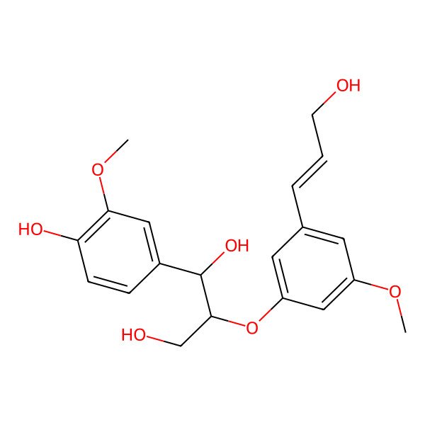 2D Structure of (1S,2R)-1-(4-hydroxy-3-methoxyphenyl)-2-[3-[(E)-3-hydroxyprop-1-enyl]-5-methoxyphenoxy]propane-1,3-diol