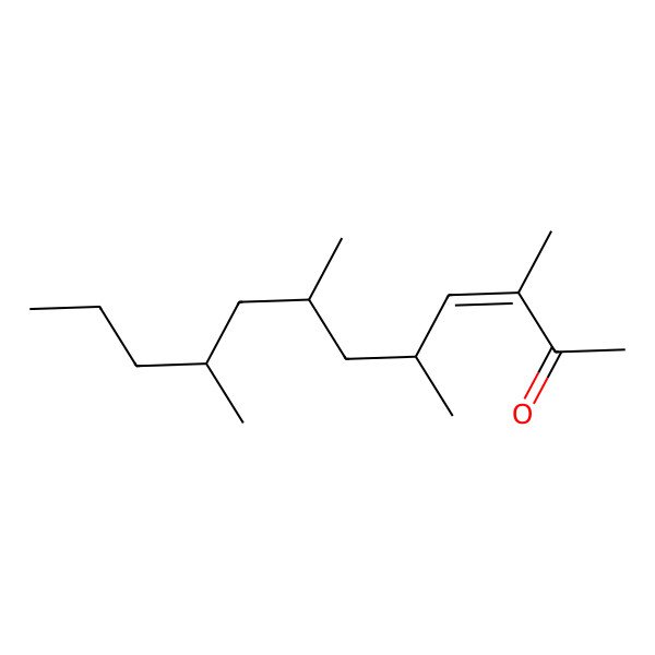 2D Structure of (E,5S,7S,9S)-3,5,7,9-tetramethyldodec-3-en-2-one