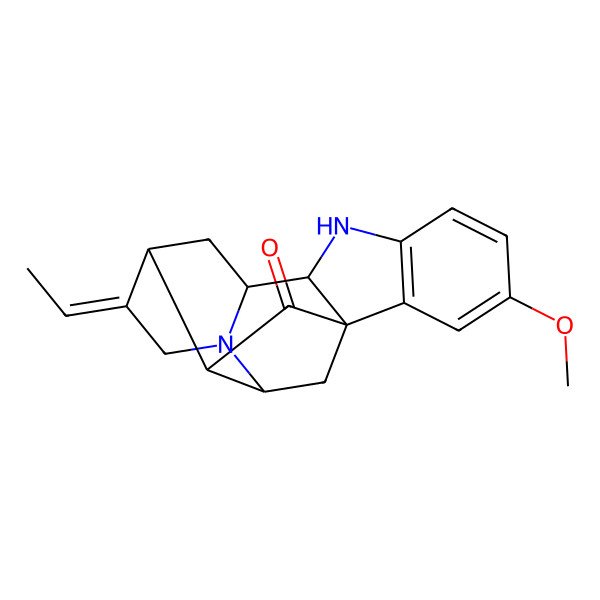 2D Structure of 13-Ethylidene-4-methoxy-8,15-diazahexacyclo[14.2.1.01,9.02,7.010,15.012,17]nonadeca-2(7),3,5-trien-18-one