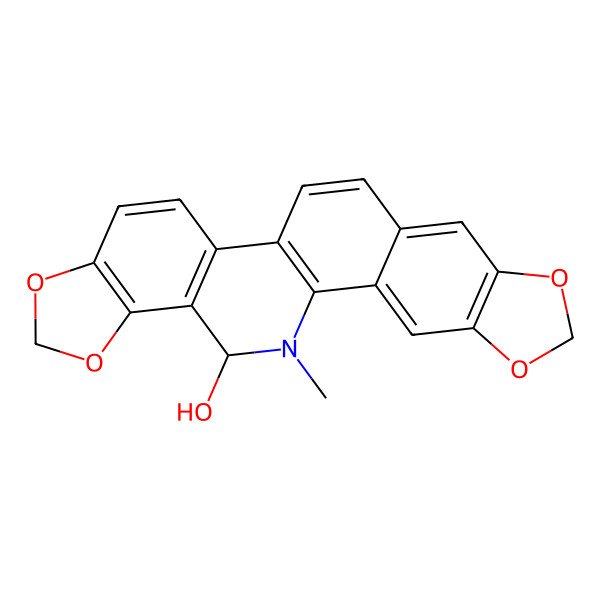 2D Structure of (23S)-24-methyl-5,7,18,20-tetraoxa-24-azahexacyclo[11.11.0.02,10.04,8.014,22.017,21]tetracosa-1(13),2,4(8),9,11,14(22),15,17(21)-octaen-23-ol