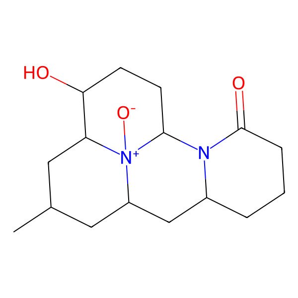 2D Structure of (1R,7S,9R,11R,13R,14R,17S)-14-hydroxy-11-methyl-17-oxido-2-aza-17-azoniatetracyclo[7.7.1.02,7.013,17]heptadecan-3-one