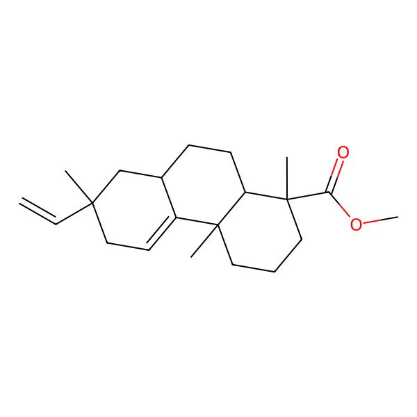 2D Structure of methyl (1R,4aR,7R,8aS,10aS)-7-ethenyl-1,4a,7-trimethyl-3,4,6,8,8a,9,10,10a-octahydro-2H-phenanthrene-1-carboxylate
