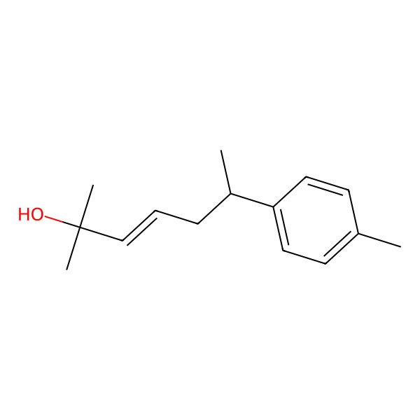 2D Structure of (E,6R)-2-methyl-6-(4-methylphenyl)hept-3-en-2-ol 2D Structure of (E,6R)-2-methyl-6-(4-methylphenyl)hept-3-en-2-ol