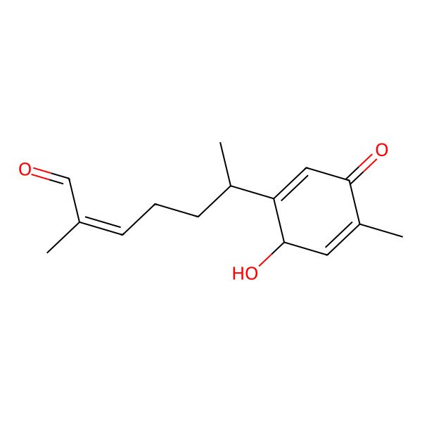 2D Structure of (E,6S)-6-[(6S)-6-hydroxy-4-methyl-3-oxocyclohexa-1,4-dien-1-yl]-2-methylhept-2-enal