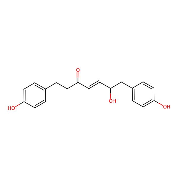 2D Structure of (E,6S)-6-hydroxy-1,7-bis(4-hydroxyphenyl)hept-4-en-3-one