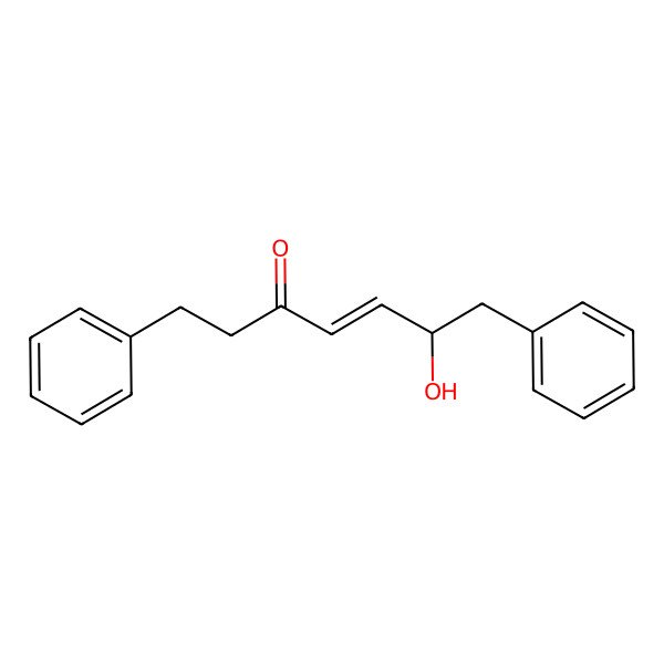 2D Structure of (E,6S)-6-hydroxy-1,7-diphenylhept-4-en-3-one