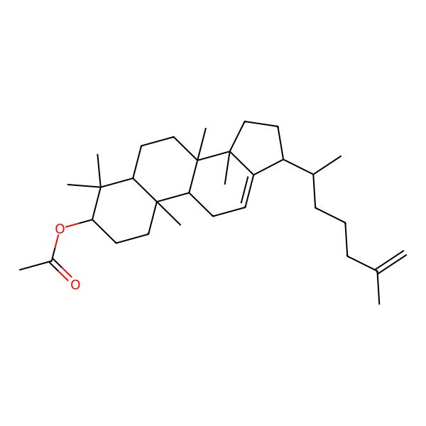 2D Structure of [4,4,8,10,14-pentamethyl-17-(6-methylhept-6-en-2-yl)-2,3,5,6,7,9,11,15,16,17-decahydro-1H-cyclopenta[a]phenanthren-3-yl] acetate
