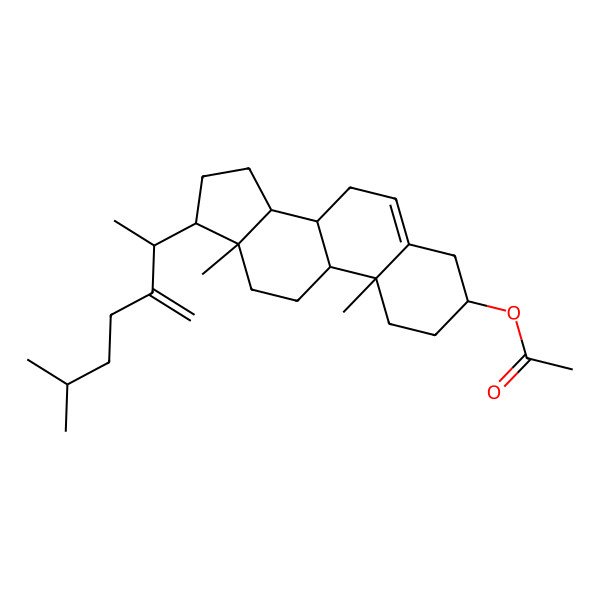 2D Structure of [10,13-dimethyl-17-(6-methyl-3-methylideneheptan-2-yl)-2,3,4,7,8,9,11,12,14,15,16,17-dodecahydro-1H-cyclopenta[a]phenanthren-3-yl] acetate