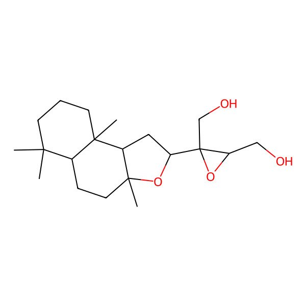 2D Structure of [(2R,3R)-3-[(2S,3aR,5aS,9aS,9bR)-3a,6,6,9a-tetramethyl-2,4,5,5a,7,8,9,9b-octahydro-1H-benzo[e][1]benzofuran-2-yl]-3-(hydroxymethyl)oxiran-2-yl]methanol