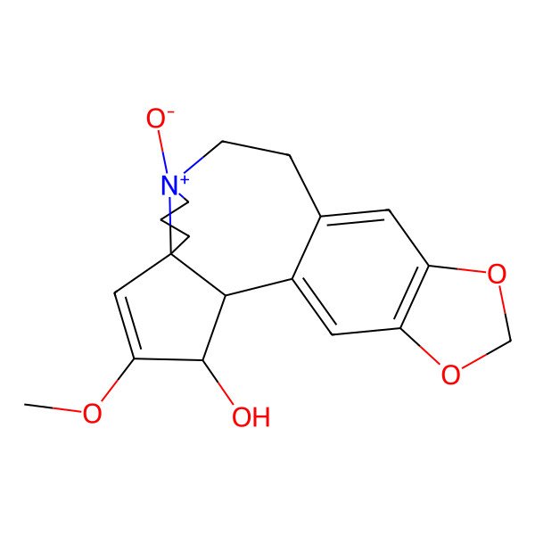 2D Structure of (2S,3S,6S)-4-methoxy-10-oxido-16,18-dioxa-10-azoniapentacyclo[11.7.0.02,6.06,10.015,19]icosa-1(20),4,13,15(19)-tetraen-3-ol