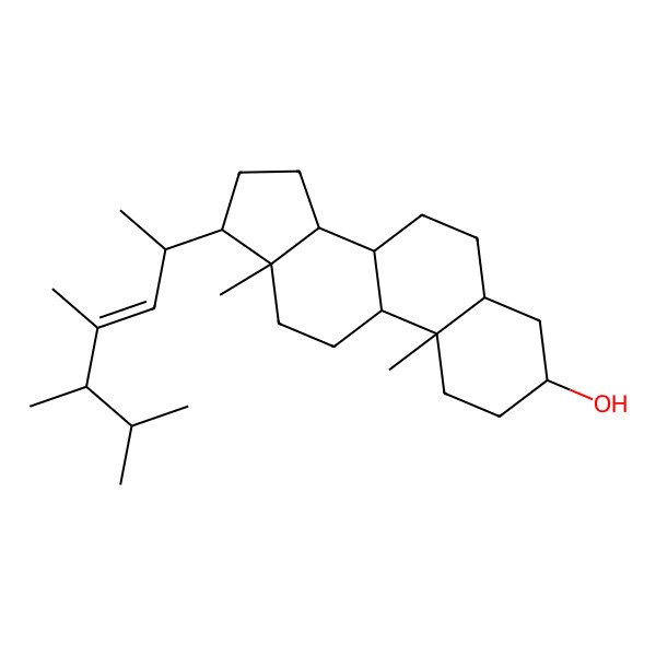 2D Structure of 10,13-dimethyl-17-(4,5,6-trimethylhept-3-en-2-yl)-2,3,4,5,6,7,8,9,11,12,14,15,16,17-tetradecahydro-1H-cyclopenta[a]phenanthren-3-ol
